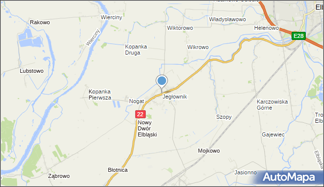 mapa Jegłownik, Jegłownik na mapie Targeo